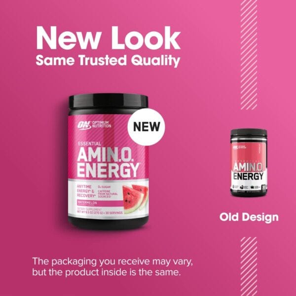 Pre-workout energy powder with green tea, BCAA, and amino acids to fuel workouts and recovery.