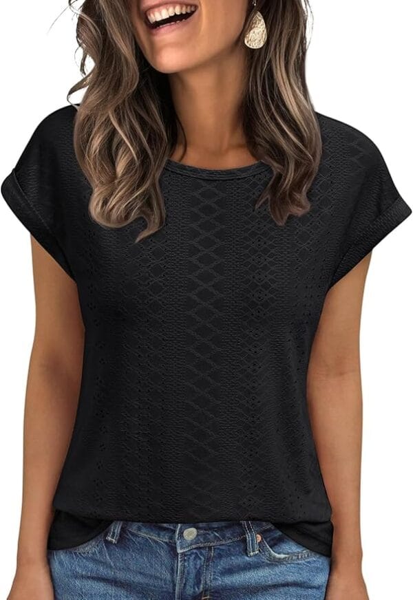 Womens Eyelet Embroidery Tops