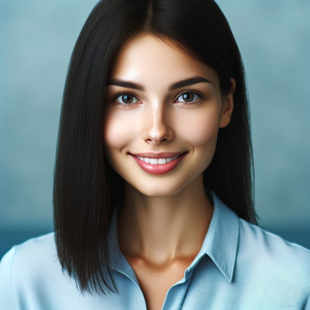 Portrait of Bella R., a smiling female customer giving a positive review about her shopping experience