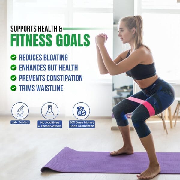 Thermogenic capsules with green tea for bloat relief and energy support