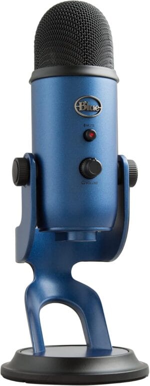Logitech Blue Yeti USB Microphone in Midnight Blue for Gaming, Podcasting, Streaming, and Studio-Quality Audio Recording