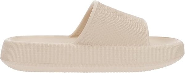 Top view of BRONAX cushioned pillow slippers with thick sole for shower or house use