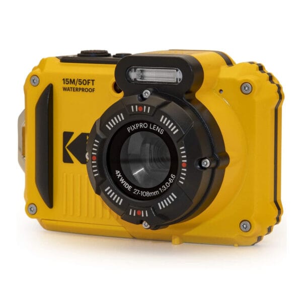 Top view of Kodak WPZ2 rugged camera showing compact waterproof build