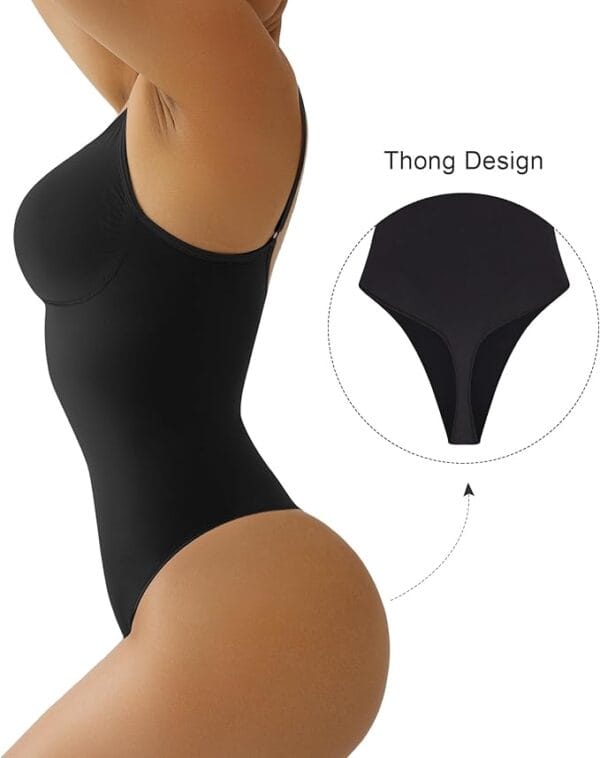 Close-up of SHAPERX shapewear’s snatching waist design for tummy control and sleek shaping