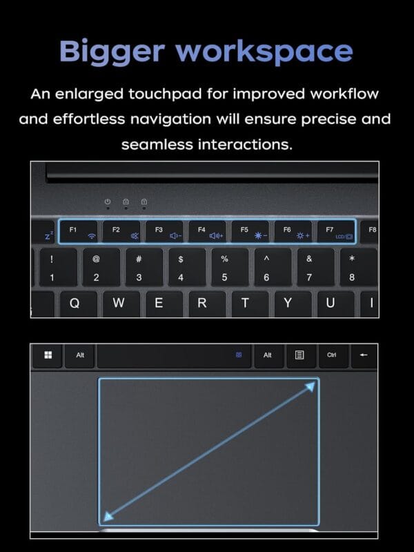 Front view of the 2025 Windows 11 laptop showing the vibrant 15.6” IPS full HD screen