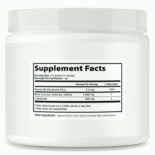 Side angle of Finessa Digestive Health Powder showing package design and labeling