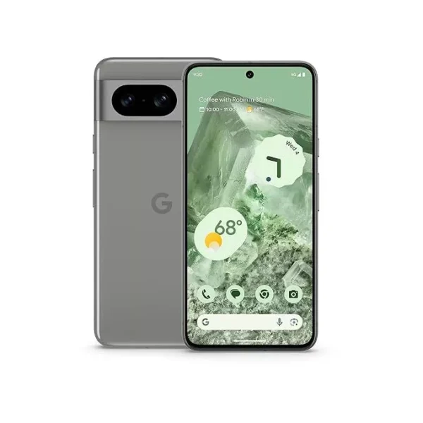 Google Pixel 8 Pro screen turned on showing home interface and ultra-bright display