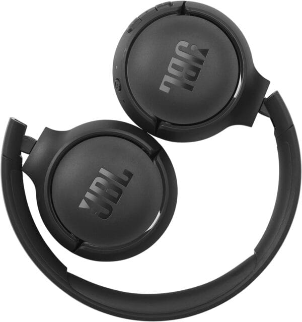 Side angle of JBL Tune 510BT wireless headphones showing earcup design and Bluetooth structure