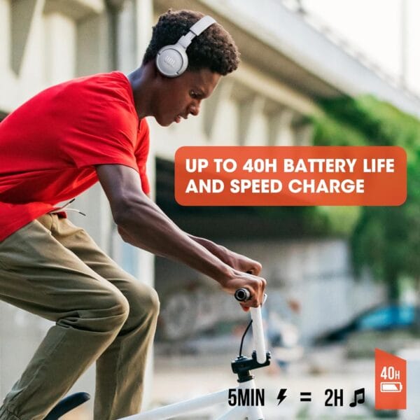 Compact, foldable JBL Tune 510BT headphones, ideal for travel and daily portability