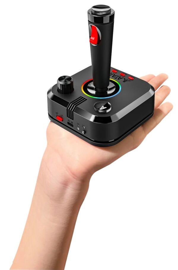 LED RGB lighting features on the My Arcade Atari console for immersive retro gameplay