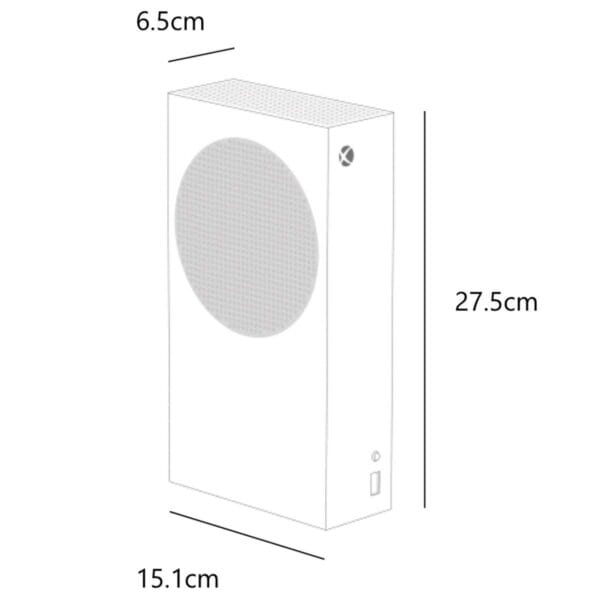 Rear view of Xbox Series S Console 512GB Renewed with visible HDMI and USB ports