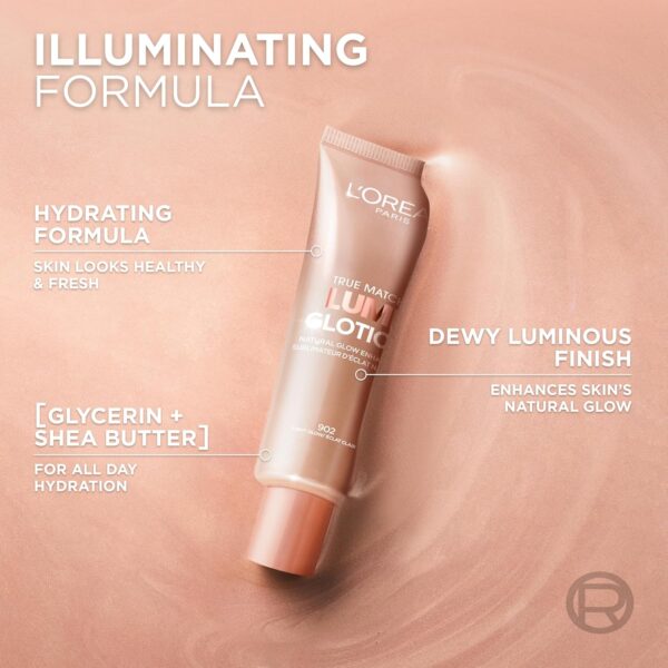 Angled view of L’Oreal Lumi Glotion showing bronzing drops in 902 Light for natural skin finish