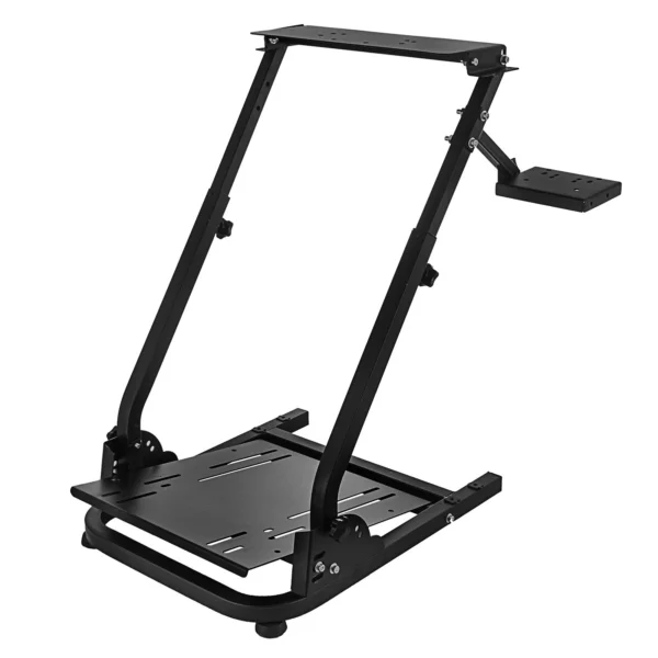 Complete racing cockpit setup for Thrustmaster wheels, offering realistic driving simulation