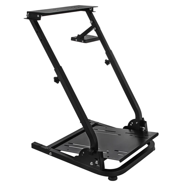 Foldable side view of simulator stand for G920 and G29, easy to store and transport