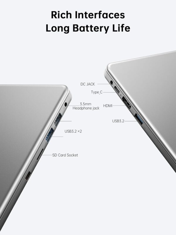 Close-up of USB3.2 and Type-C ports on gaming laptop