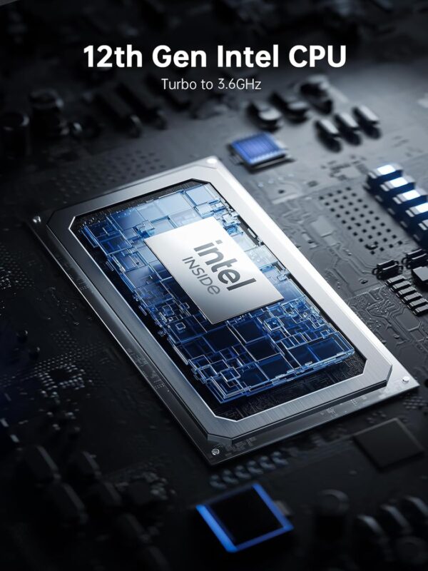 Gaming laptop open on desk running Windows 11 with quad-core processor