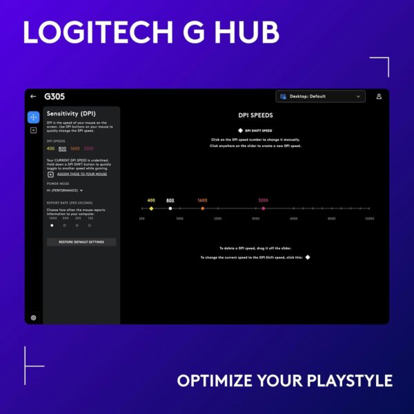 Close-up of Logitech G305 gaming mouse highlighting build quality and lightweight frame