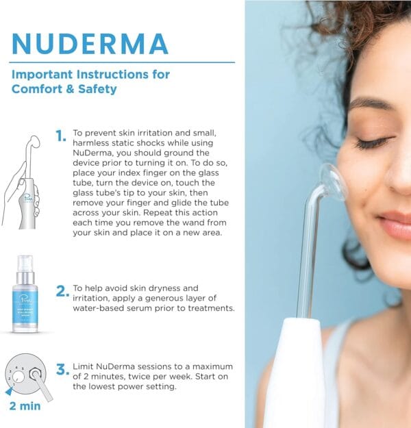 NuDerma facial wand for wrinkles and fine lines – advanced anti-aging neon wand