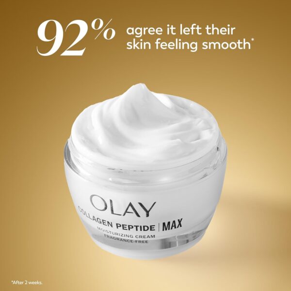 Alternate angle of Olay collagen peptide firming moisturizer for anti-aging skin care