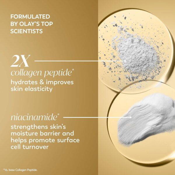 Olay collagen peptide moisturizer shown for its glow-enhancing firming benefits