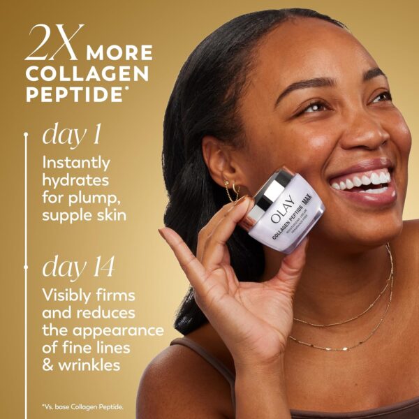 Hydrating benefits of Olay collagen peptide moisturizer for smoother skin texture