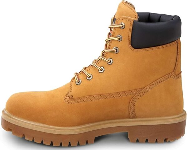 Rear heel close-up of Timberland PRO Direct Attach Men’s Slip-Resistant Boot