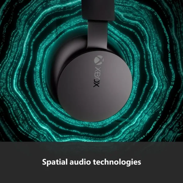 Side angle of Xbox Wireless Headset showing ergonomic earcup and mic arm
