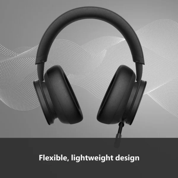 Close-up of Xbox Wireless Headset earcup material and rotating audio dial