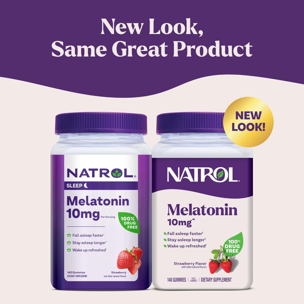 Natrol Melatonin 10mg bottle for extra strength natural sleep support