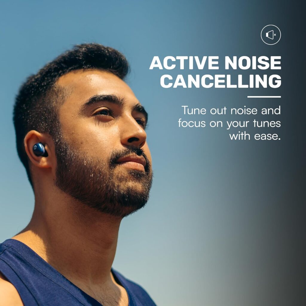Raycon earbuds review image showing stylish wireless earbuds with mic and noise cancelling features