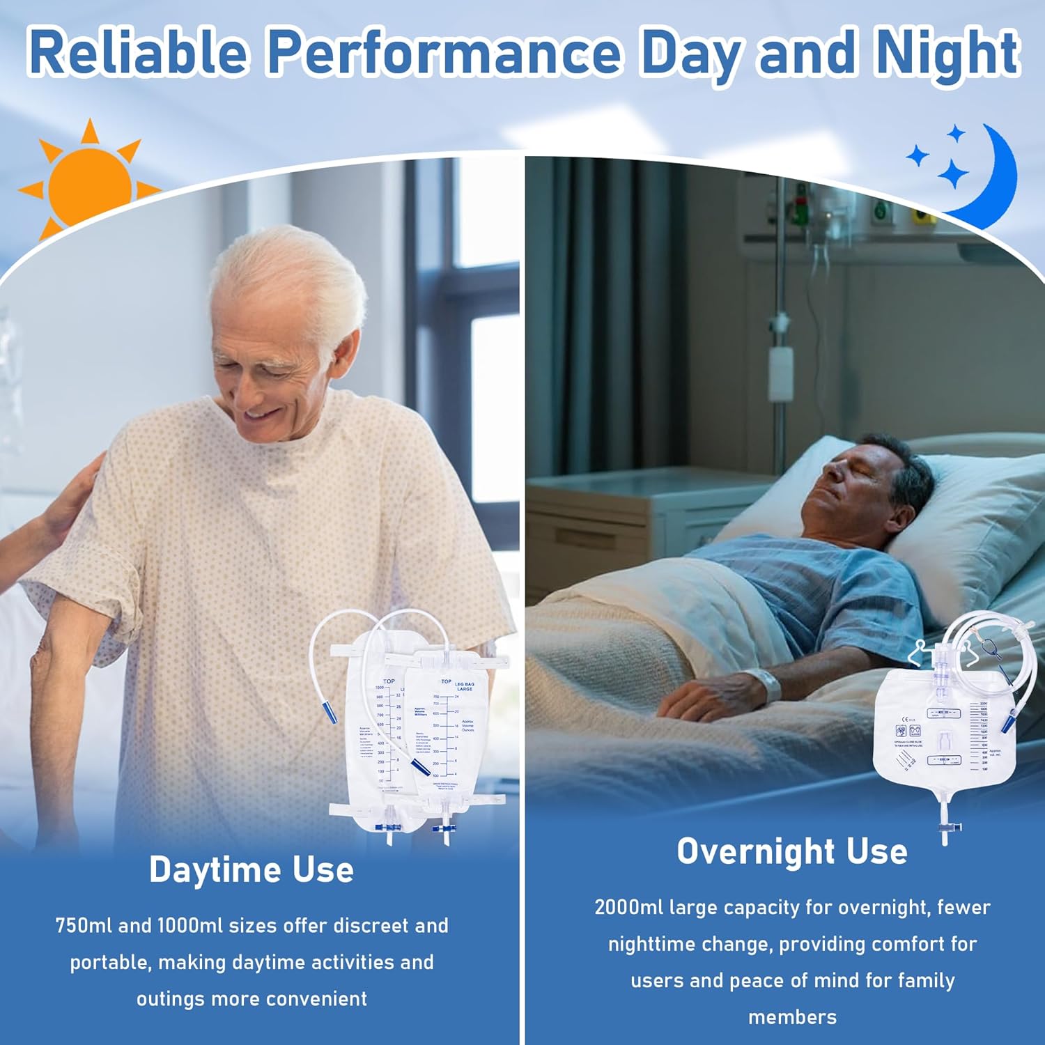 External male catheter designed for non-invasive urinary collection, incontinence management, and secure comfort for men