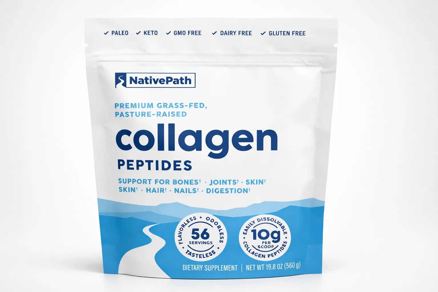 Native Path collagen peptides grass-fed powder dietary supplement