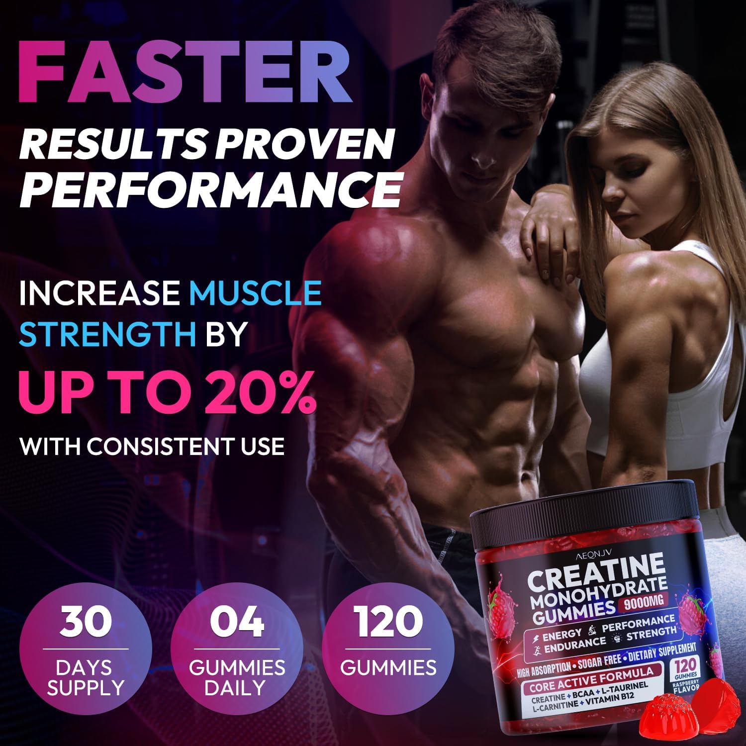 Best creatine gummy for muscle strength, endurance, and workout recovery