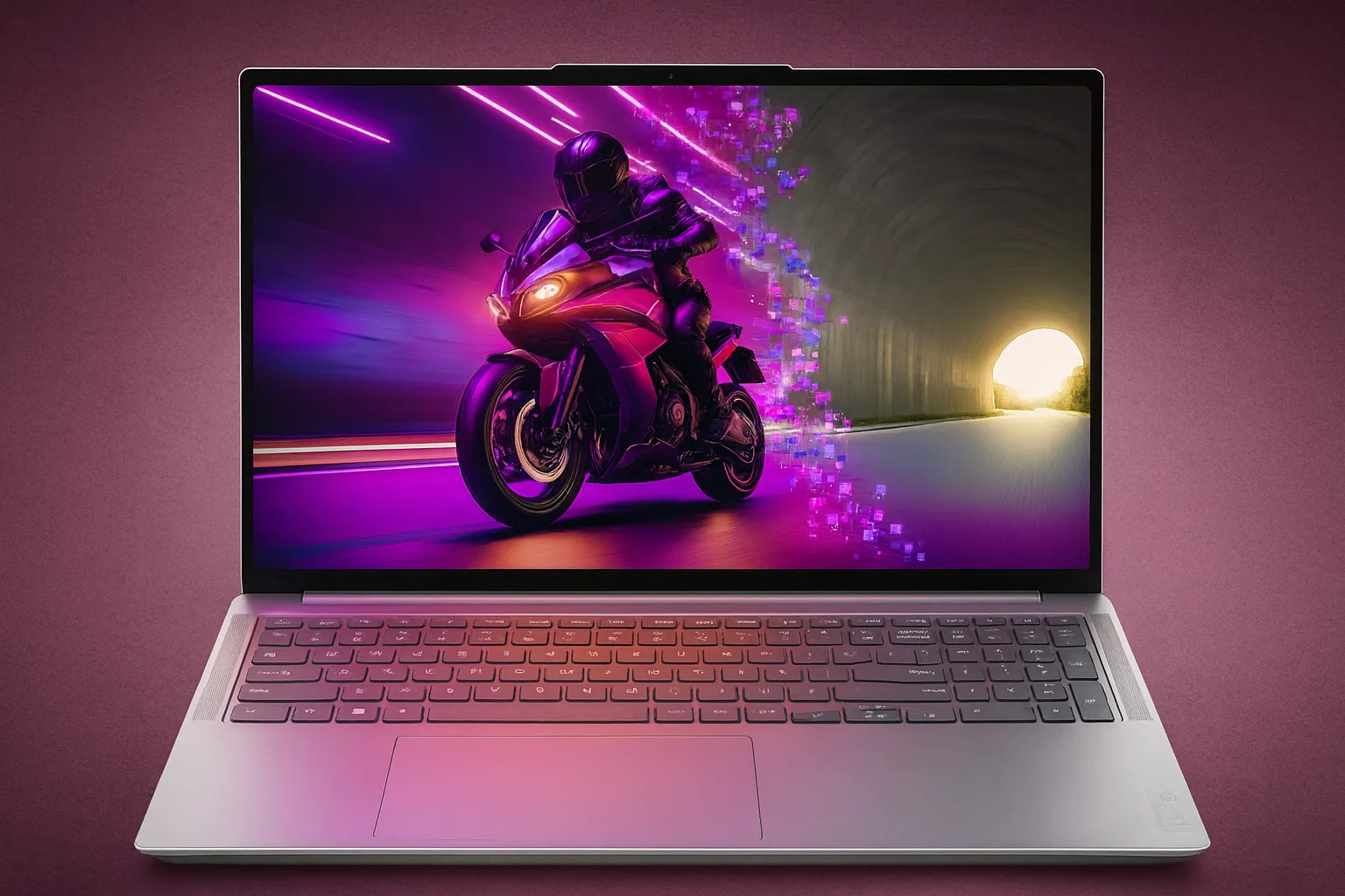 Legion gaming laptop displaying immersive high-performance visuals on a sleek modern design