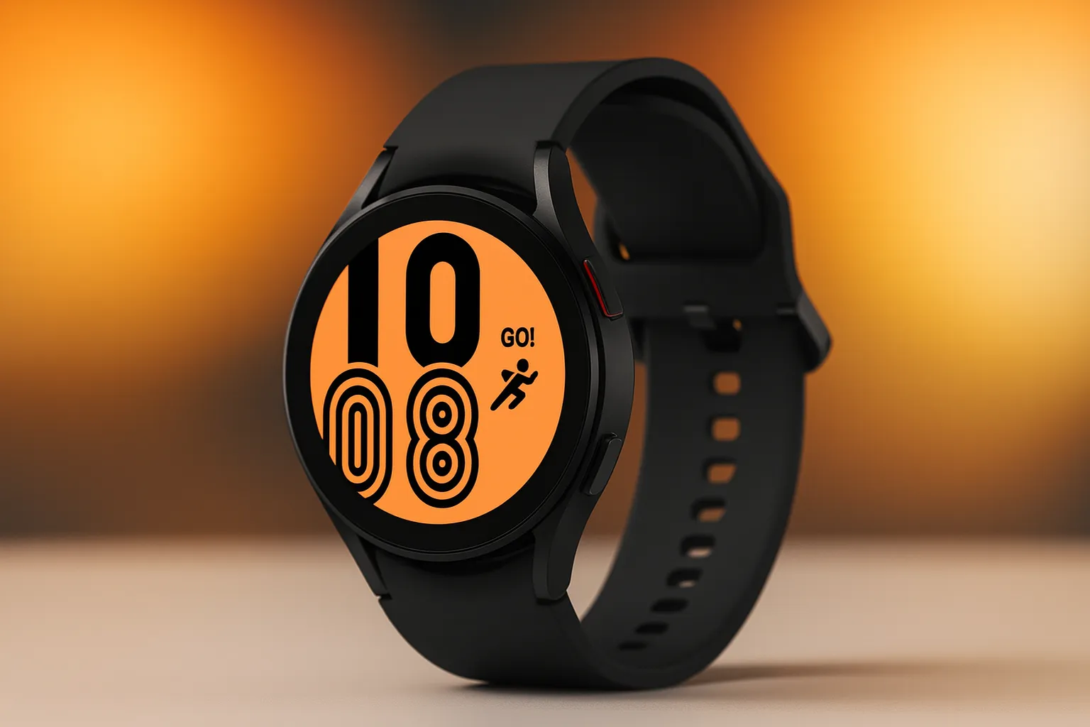 Samsung smartwatch for ladies featuring a sleek black design with a vibrant display, ideal for fitness tracking and everyday wear