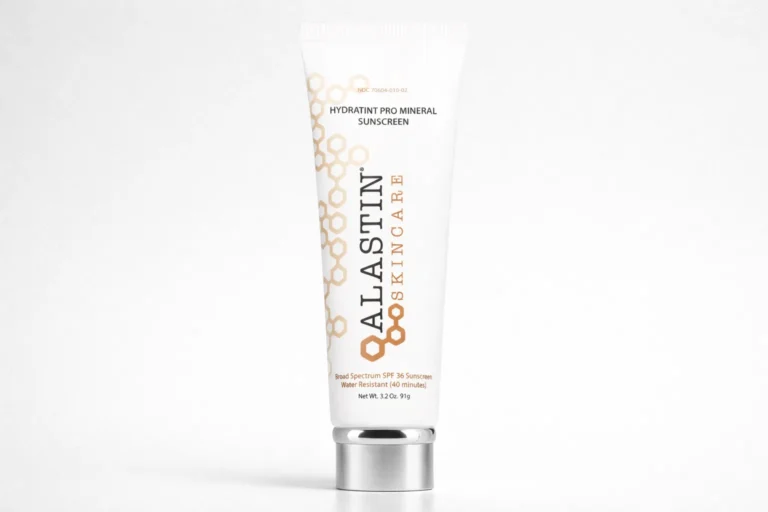 Alastin skincare Hydratint Pro Mineral Sunscreen SPF 36 in clean editorial product image