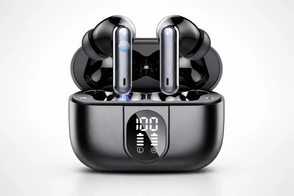 best earbud translation with real-time AI translation earbuds and charging case