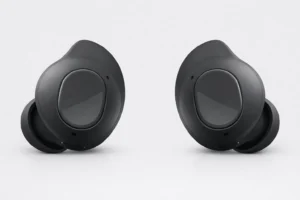 Best earbuds for Android featuring wireless Bluetooth earbuds with a clean, neutral background