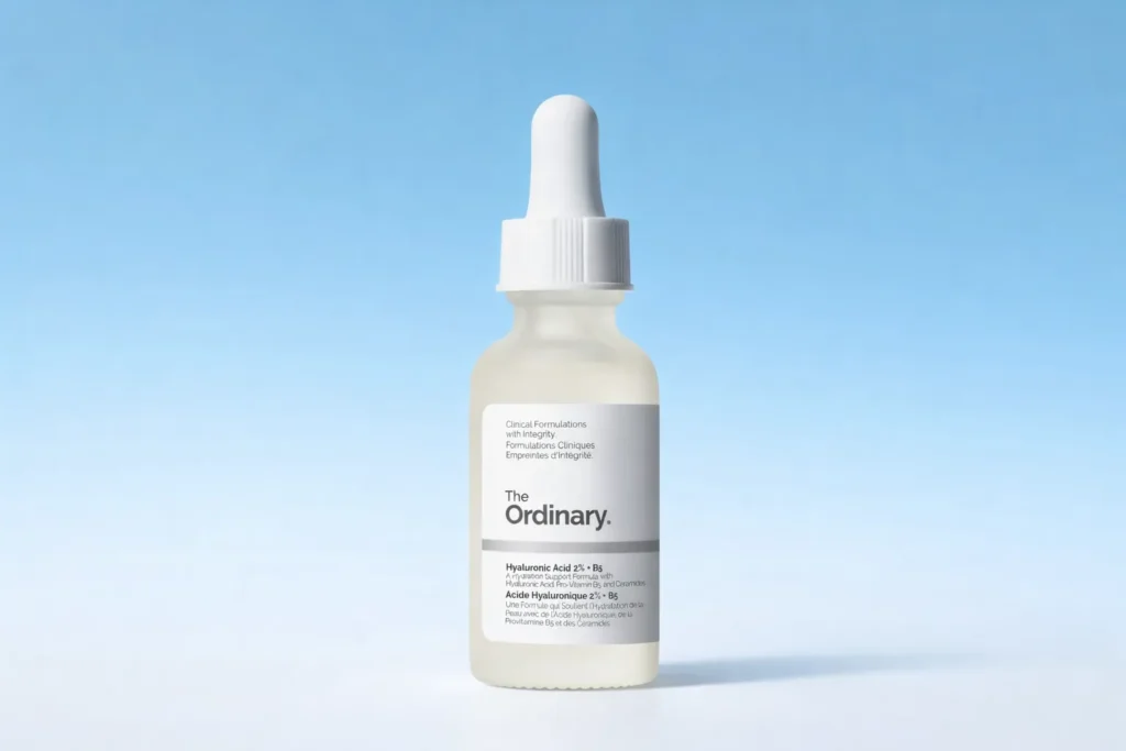 Best hyaluronic acid serum shown in a clean editorial product image