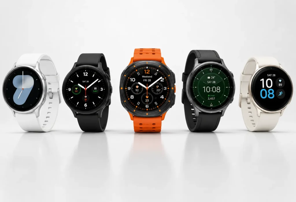 best smartwatch for Android 2025 comparison with five Android smartwatches