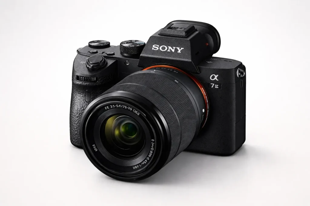 best sony camera full frame mirrorless camera studio product image