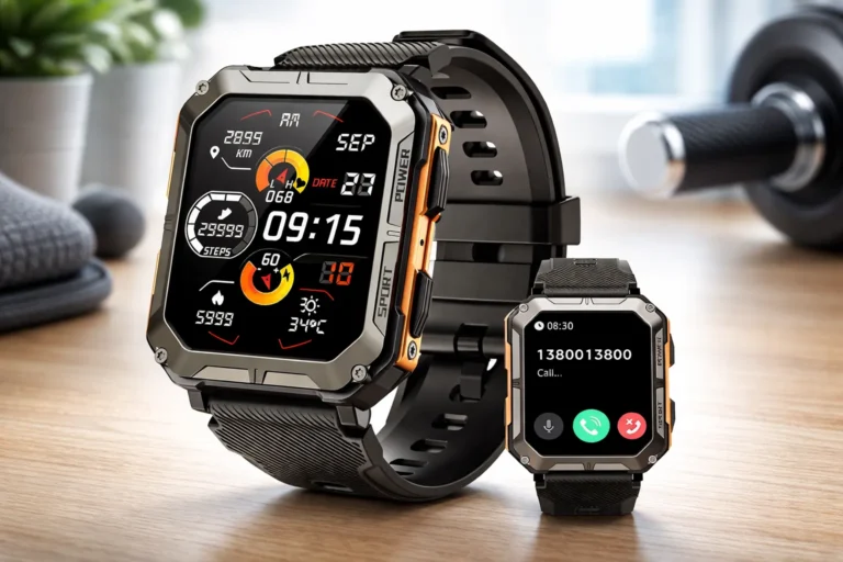best blood pressure monitor watch with rugged design and health tracking display