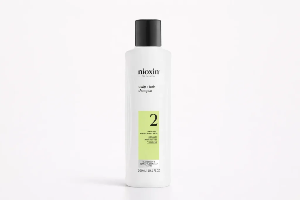 Best hair growth shampoos featuring Nioxin System 2 scalp and hair thickening shampoo for thinning hair